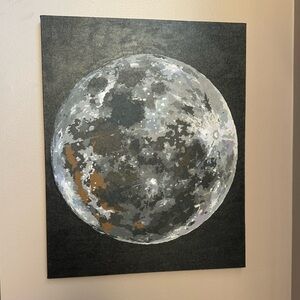 Detailed Hand Painted Moon Canvas Luxury Painting